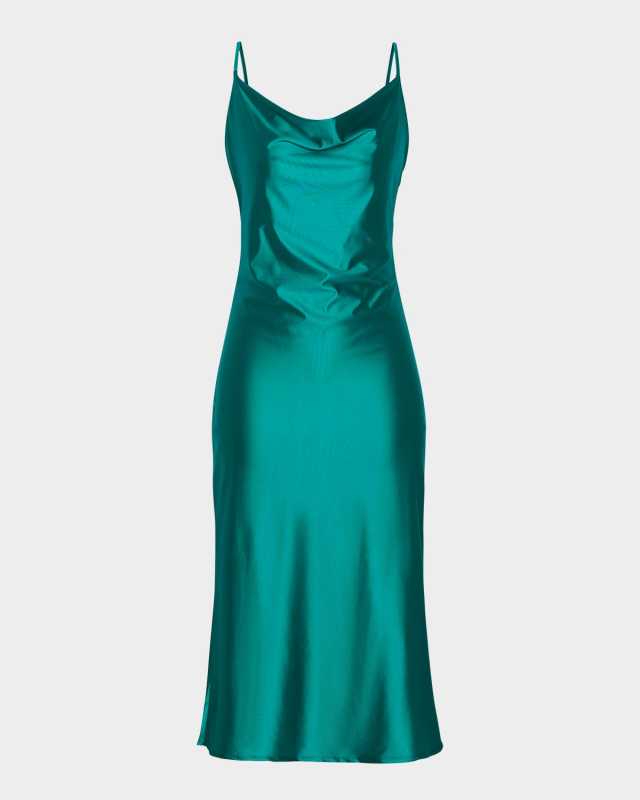 Earth Goddess Cowl-Neck Dress
